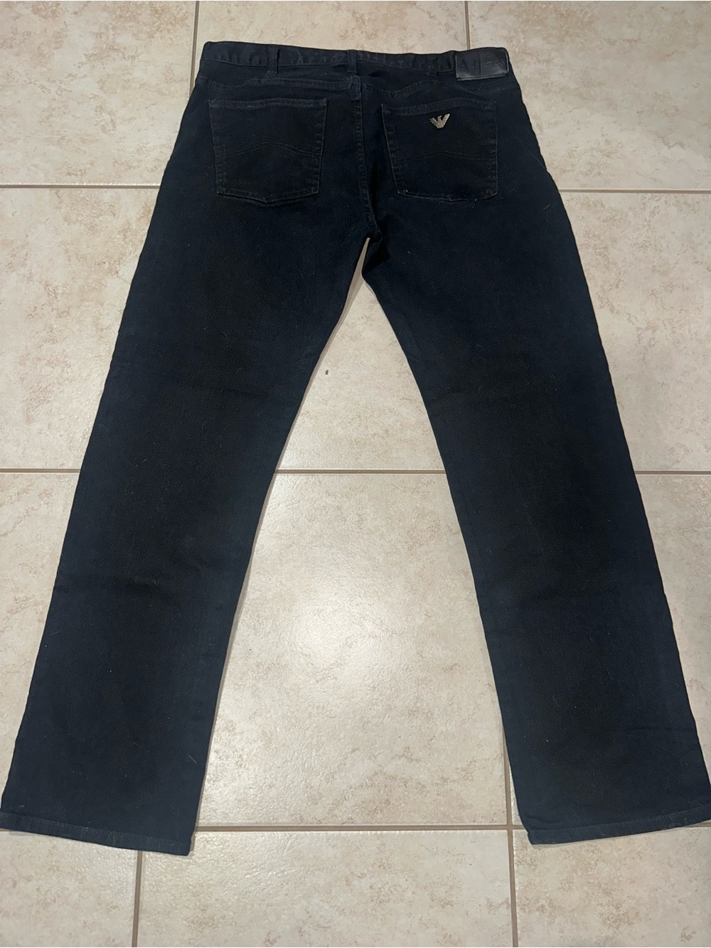 Armani Jeans Men's Straight Jeans in Black - Picture 6 of 7
